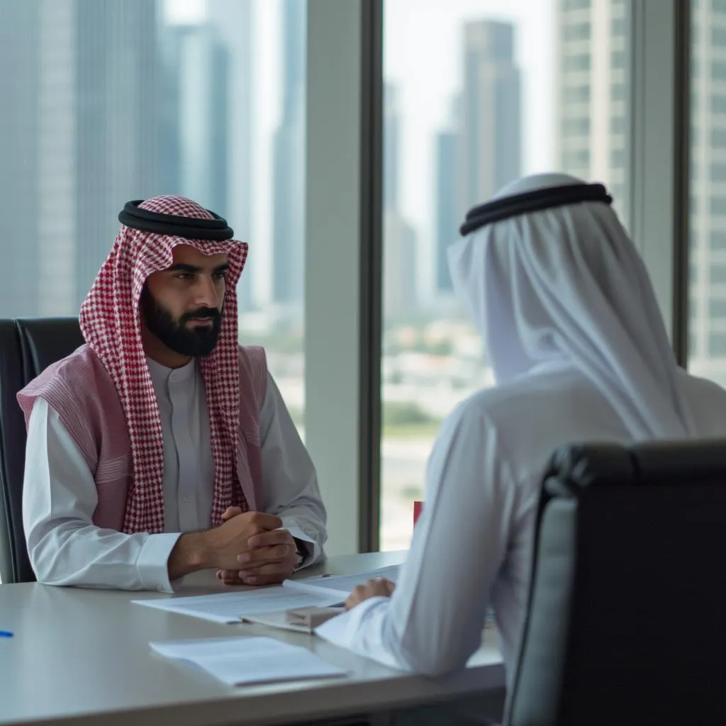 اجتماع استشاري مع أحد العملاء